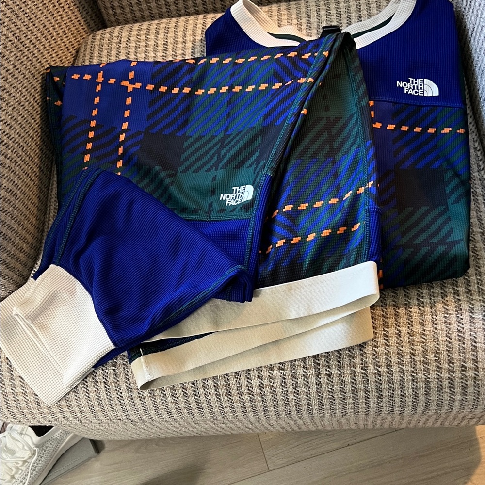 The North Face Blue and Green Plaid Activewear